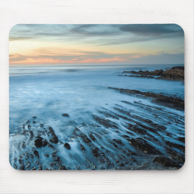 Alfombrilla De Ratón Mar azul al atardecer, California (Frente)
