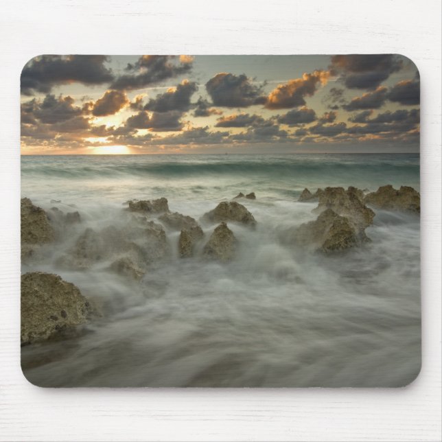 Alfombrilla De Ratón Mar Caribe, Islas Caimán.  Olas rompientes 3 (Frente)