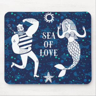 Alfombrilla De Ratón Mar del poster del amor