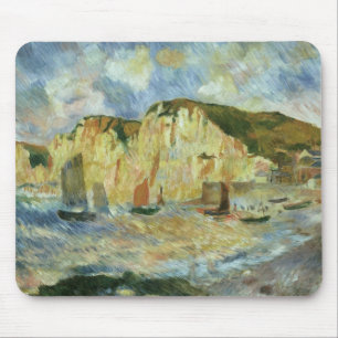 Alfombrilla De Ratón Mar y Acantilados de Pierre Renoir, Arte Antiguo F