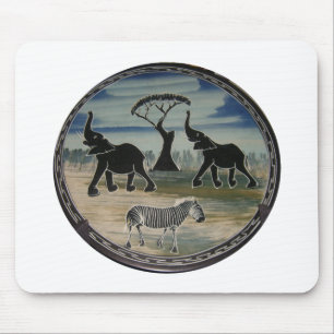 Alfombrilla De Ratón Mara Trumpet Glory Elefante Africano Cebra Diseñad