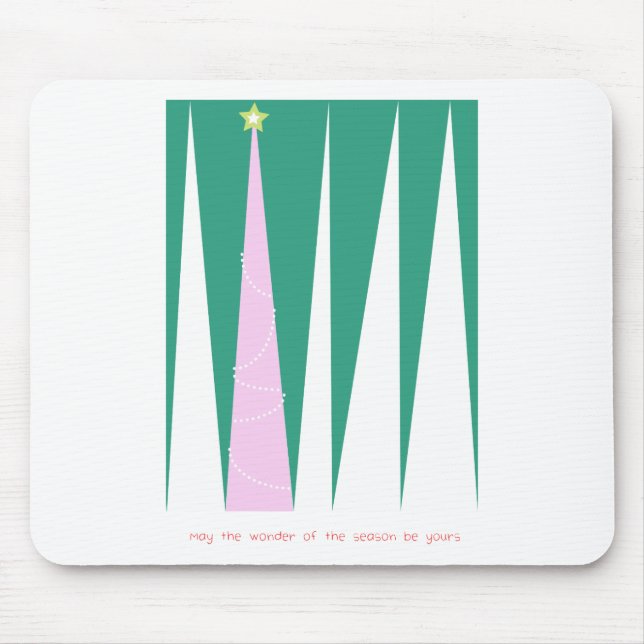 Alfombrilla De Ratón Maravilla del árbol de Navidad de temporada (Frente)