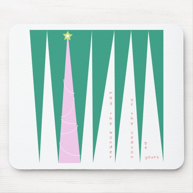 Alfombrilla De Ratón Maravilla del árbol de Navidad de temporada (Frente)