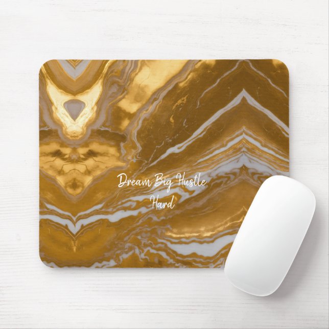 Alfombrilla De Ratón Marble de oro de lujo (Con ratón)