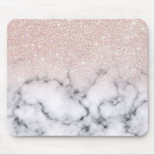 Alfombrilla De Ratón Marble Ombre Purpurina Oro Rosa