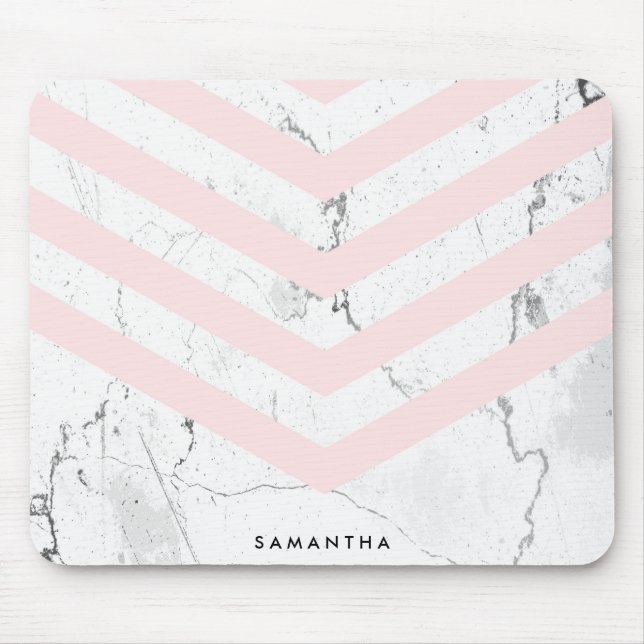 Alfombrilla De Ratón Marble y Chevron (Frente)
