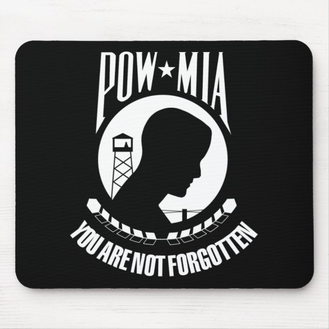 Alfombrilla De Ratón Marca POW*MIA (Frente)