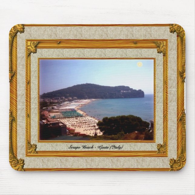 Alfombrilla De Ratón Marco de época de la playa de Gaeta (Frente)