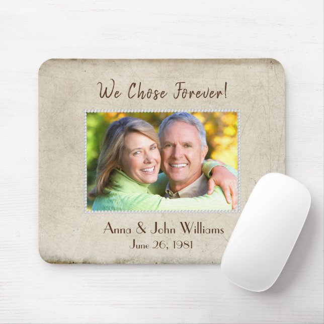 Alfombrilla De Ratón Marco De Perla Sobre Textura En Peligro (Con ratón)