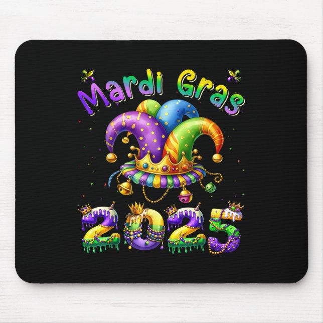Alfombrilla De Ratón Mardi Gras 2025 Jester Set Niños Chicas Hombres (Frente)