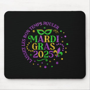 Alfombrilla De Ratón Mardi Gras 2025 Mask Feathers Mardi Gras Family Co