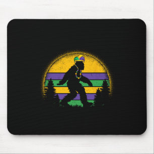 Alfombrilla De Ratón Mardi Gras Bigfoot Divertidos niños Sasquatch Mard
