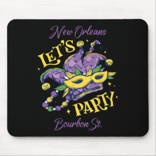Alfombrilla De Ratón Mardi Gras Bourbon Street New Orleans Souvenir Lou