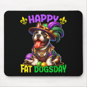 Alfombrilla De Ratón Mardi Gras Bulldog Francés Fat Dogsday Frenchie Ma