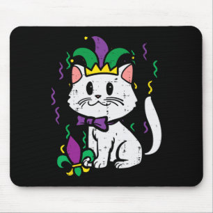 Alfombrilla De Ratón Mardi Gras Cat Jester Set Mujeres Chicas Niños Tod