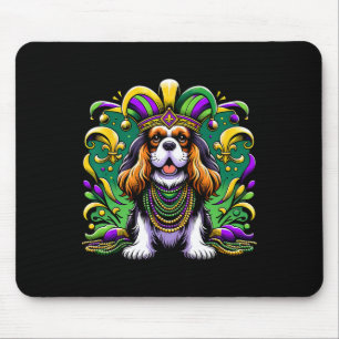 Alfombrilla De Ratón Mardi Gras Cavalier Rey Charles Spaniel Dog Jeste