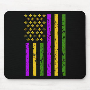Alfombrilla De Ratón Mardi Gras celebra la bandera del Mardi Gras