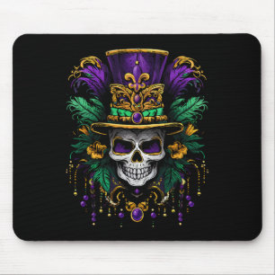 Alfombrilla De Ratón Mardi Gras Disstume Sugar Skull Carnaval Fiestas H