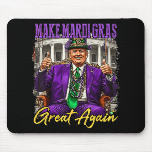 Alfombrilla De Ratón Mardi Gras Donald Trump grande otra vez bandera es