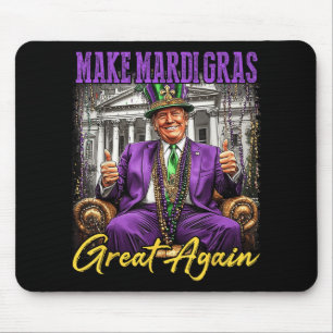 Alfombrilla De Ratón Mardi Gras Donald Trump grande otra vez bandera es
