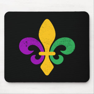Alfombrilla De Ratón Mardi Gras Fleur De Lis