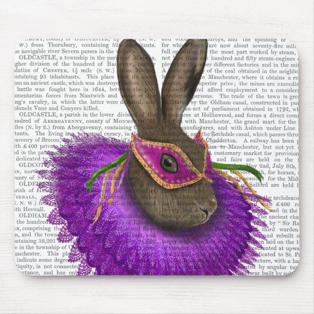 Alfombrilla De Ratón Mardi Gras Hare (Frente)