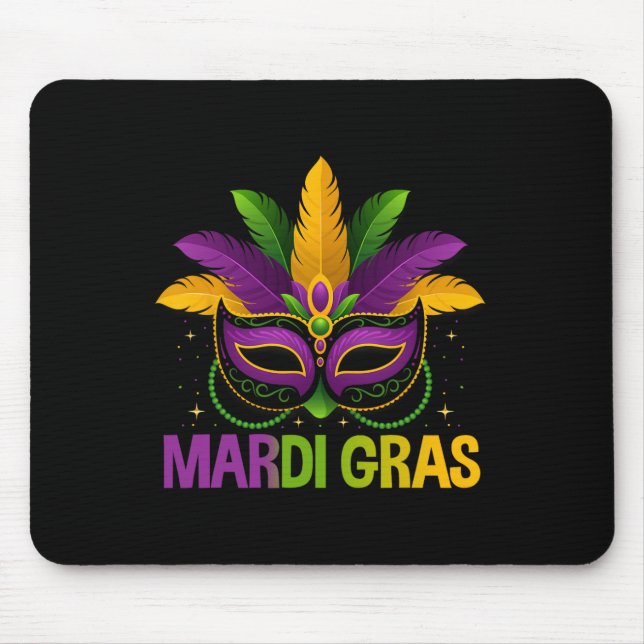 Alfombrilla De Ratón Mardi Gras Jester Mask Disstume niños Chicas Hombr (Frente)