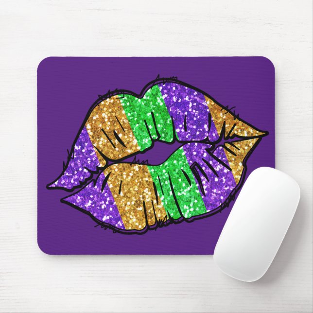 Alfombrilla De Ratón Mardi Gras Kiss Mousepad (Con ratón)