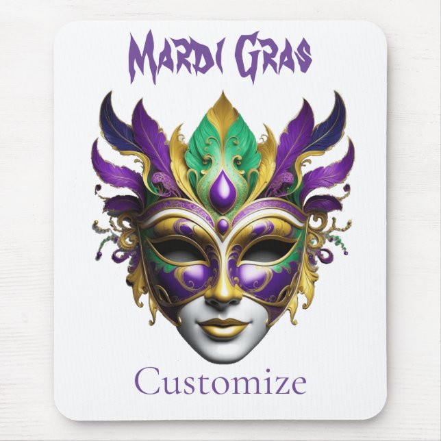 Alfombrilla De Ratón Mardi Gras Mask Thunder_Cove (Frente)