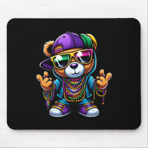Alfombrilla De Ratón Mardi Gras Para Niños Hop Hip Hop Oso New Orleans