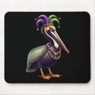Alfombrilla De Ratón Mardi Gras Pelican Louisiana Desfile Animal Lover