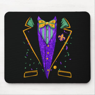 Alfombrilla De Ratón Mardi Gras Tuxedo disfraz Funny Diseño de Carnaval
