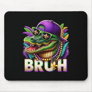Alfombrilla De Ratón Mardigator Alligator Bruh Mardi Gras Costume a los