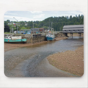 Alfombrilla De Ratón Marea baja en la Bahía de Fundy en St. Martins, Nu