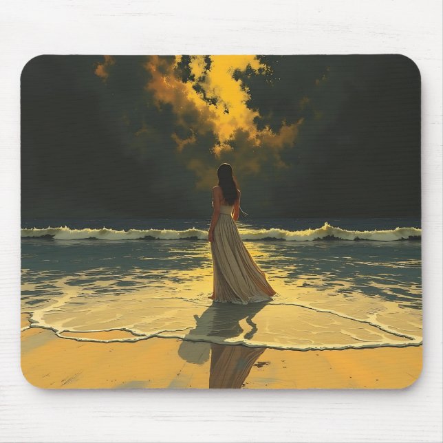 Alfombrilla De Ratón Marea Dorada de Soledad | Mareas Celestiales (Frente)