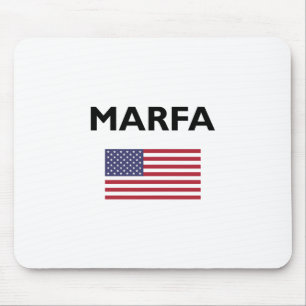 Alfombrilla De Ratón Marfa Texas Estados Unidos Bandera estadounidense