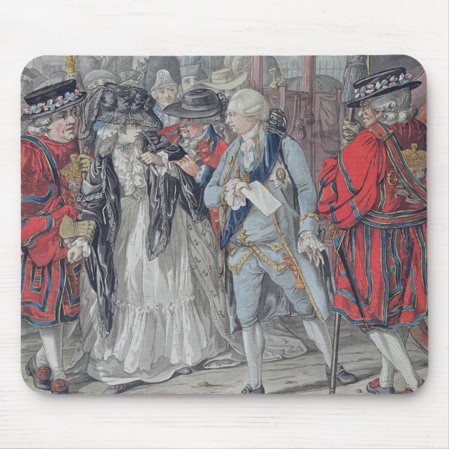 Alfombrilla De Ratón Margaret Nicholson que intenta asesinar su M (Frente)