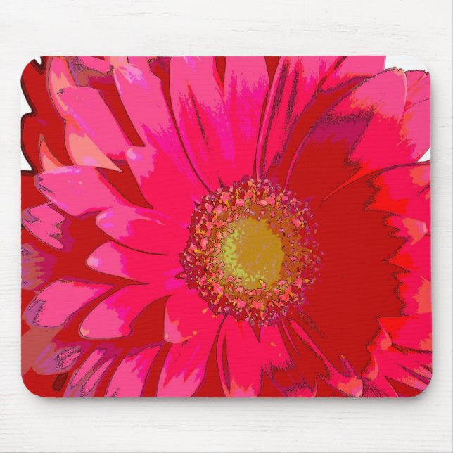 Alfombrilla De Ratón Margarita rosada Mousepad del Gerbera (Frente)