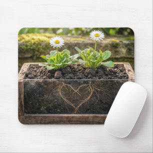 Alfombrilla De Ratón Margaritas en una caja de flores