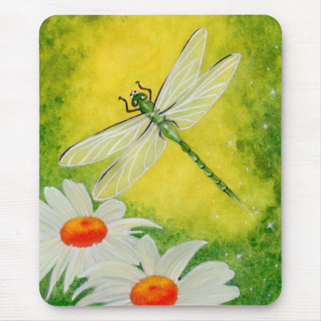 Alfombrilla De Ratón Margaritas Mousepad de la libélula (Frente)