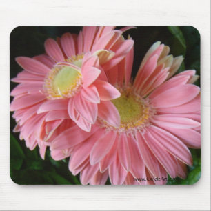 Alfombrilla De Ratón Margaritas rosadas amelocotonadas Mousepad