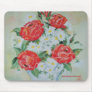 Alfombrilla De Ratón Margaritas y rosas de Mousepad