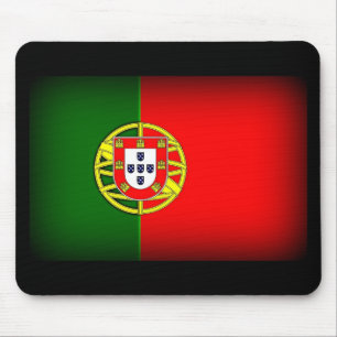 Alfombrilla De Ratón Margen negro de bandera de Portugal
