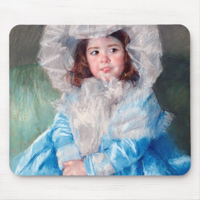 Alfombrilla De Ratón Margot in Blue, Mary Cassatt (Frente)