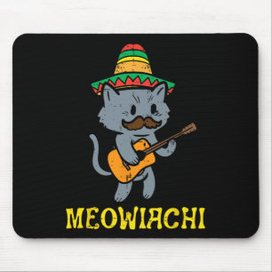 Alfombrilla De Ratón Mariachi Cato Meowiachi Funny Cinco De Mayo México
