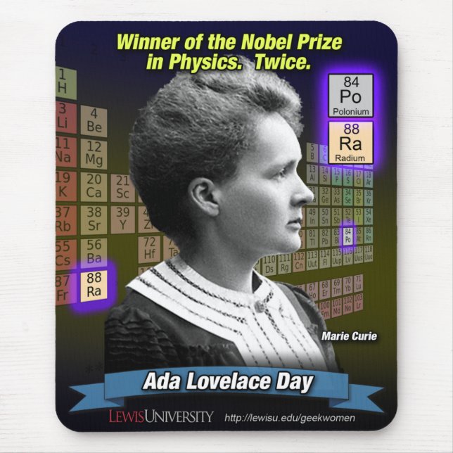 Alfombrilla De Ratón Marie Curie Mousepad (Frente)