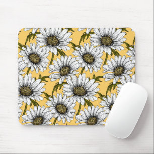 Alfombrilla De Ratón Marinas blancas, flores silvestres en amarillo