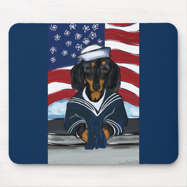 Alfombrilla De Ratón Marinero Doxie (Frente)
