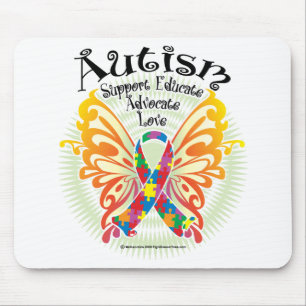 Alfombrilla De Ratón Mariposa 3 del autismo