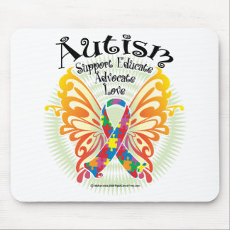Alfombrilla De Ratón Mariposa 3 del autismo